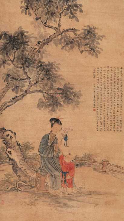 陈枚 1732年作 人物 立轴